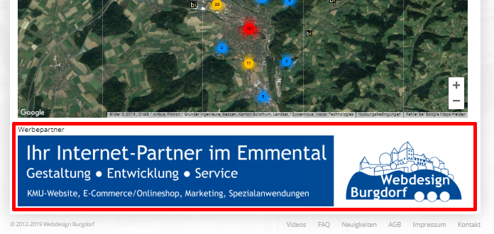 Screenshot Home Bannerwerbung